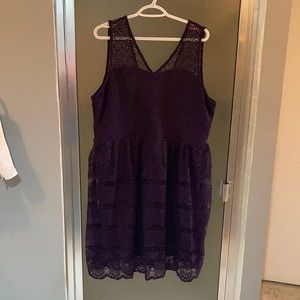 Purple eyelet dress - Ricki’s size 16